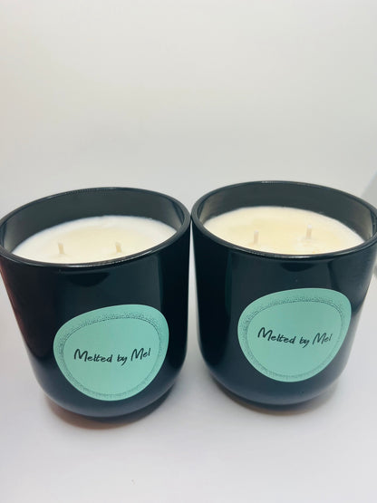 2 piece set handmade soy wax candle (10oz glass jar)